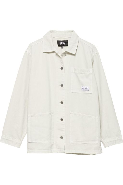 Stussy Womens Gibbs Worker Jackets White - WBQNH0751